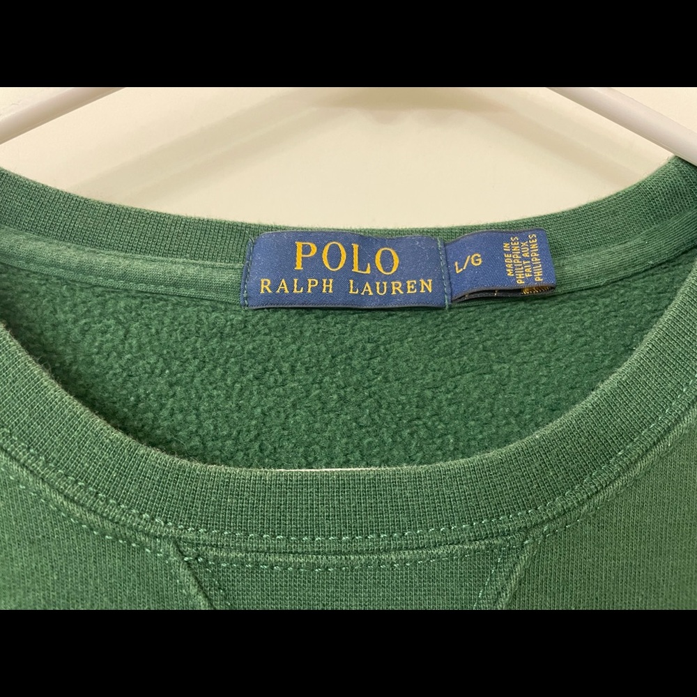 Polo by Ralph Lauren, Size L, green sweatshirt